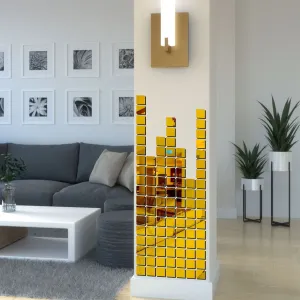 100 Square Golden Wall Mirrors|Acrylic Stickers|Mirrors|Wall Mirror Stickers|Wall Mirror Decor|Stickers for Wall|Sticker Mirror|Acrylic Mirror|Mirror for Wall|Mirror Stickers.670