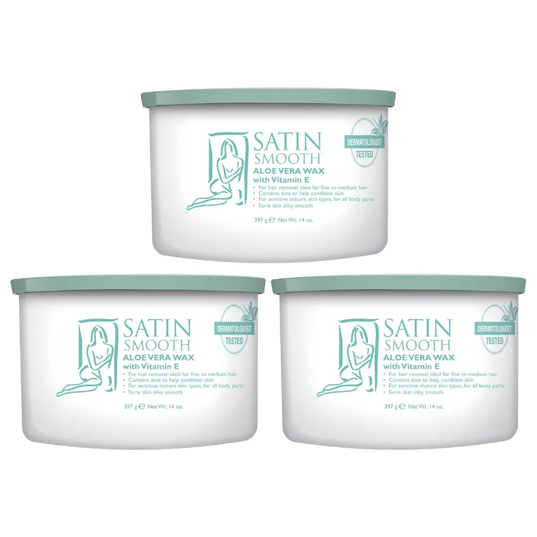 3 For 2 Pack Satin Smooth Aloe Vera Wax