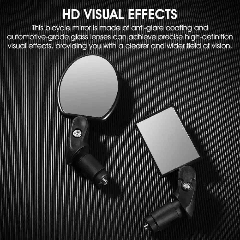 360 Degree Rotatable Bicycle Rearview Mirror with Back Reflector