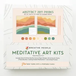Abstract Zen Peaks Meditative Art Paint by Breathe People