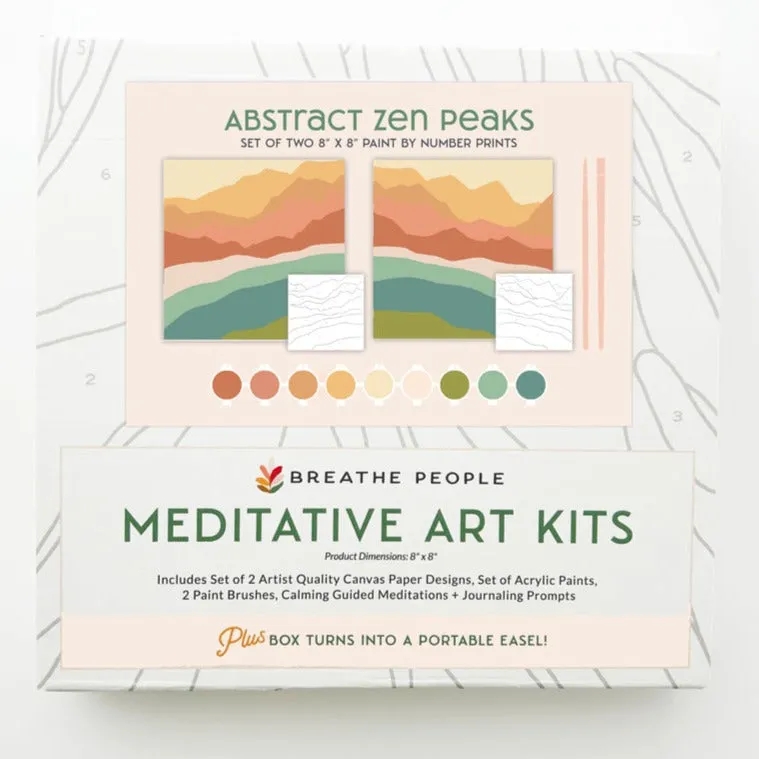 Abstract Zen Peaks Meditative Art Paint by Breathe People