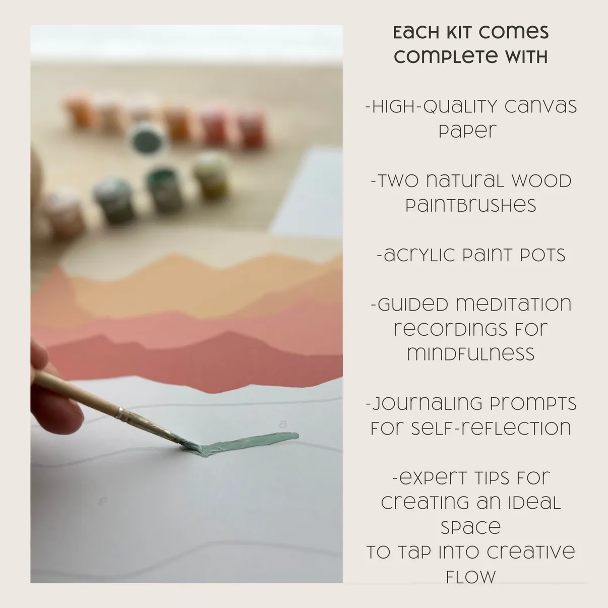 Abstract Zen Peaks Meditative Art Paint by Breathe People