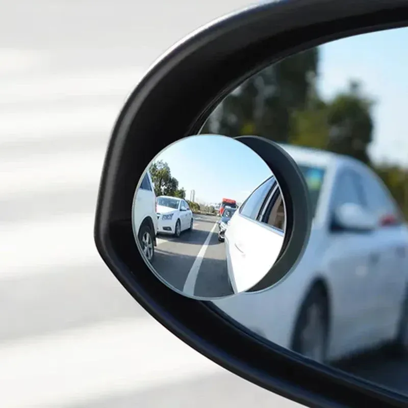 Adjustable Car Blind Spot Mirrors 2Pcs 360 Degree Rearview Convex For Parking & Reversing