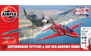 Airfix Best Of British Spitfire And Raf Red Arrows Hawk