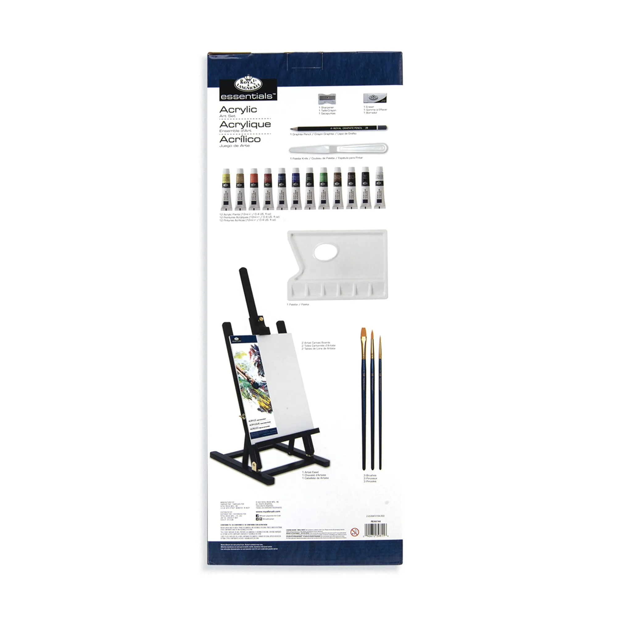 Black Series Acrylic Painting Easel Kit - 23 Pieces