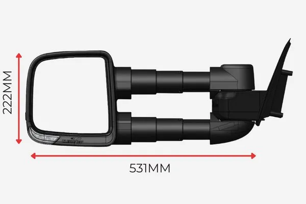Clearview Compact Towing Mirror for Ford Ranger Next Gen 2023  (MY23.5)