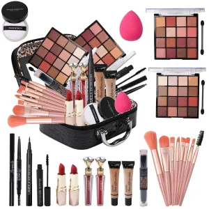 Complete Makeup Essentials Kit for Teen Girls - Eyeshadow, Foundation, Eyeliner, Brushes & More