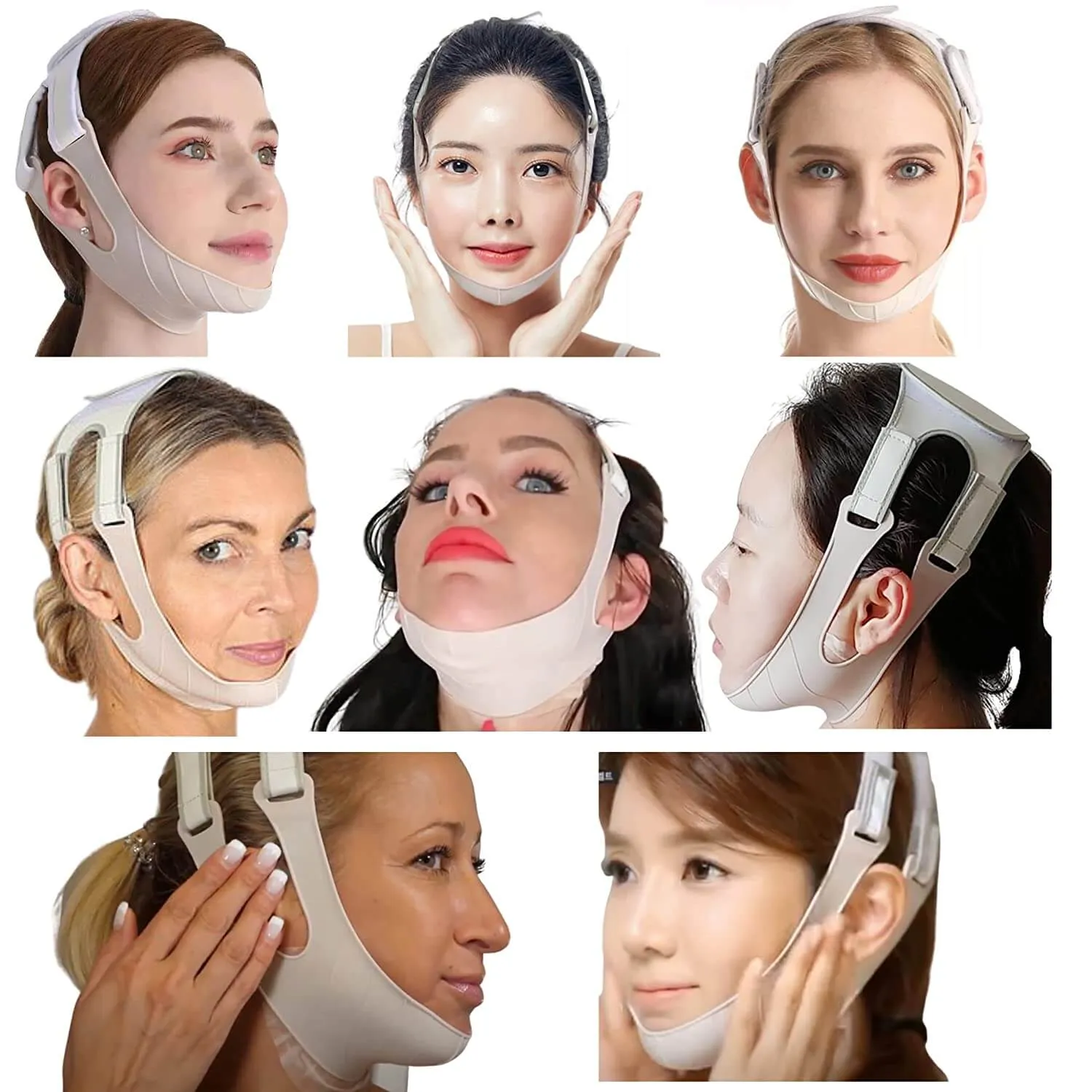 Contour facial massager Anacis, white