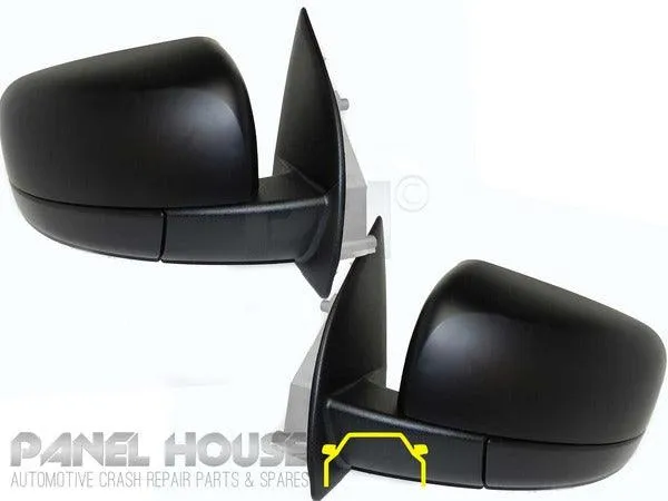 Door Mirrors PAIR Black Electric fits Ford Ranger PX Ute 2011-2015