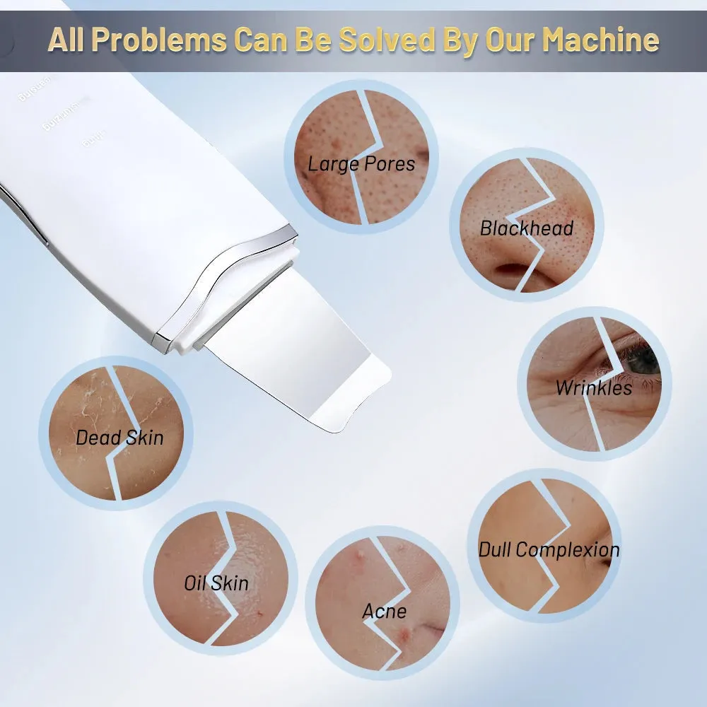 Electric Skin Scrubber Vibration Facial Spatula Blackhead Remover Massage Deep Cleaning Lift Machine Peeling Shovel Pore Cleaner