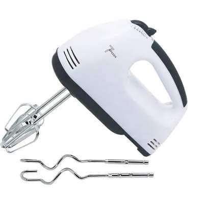 ElevatePro Powerful 260 Watt Motor 7 Speed Control   Turbo Hand Blender Egg Beater Dough Hooks And Strip Beater Attachments (Multicolor)