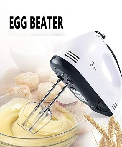ElevatePro Powerful 260 Watt Motor 7 Speed Control   Turbo Hand Blender Egg Beater Dough Hooks And Strip Beater Attachments (Multicolor)