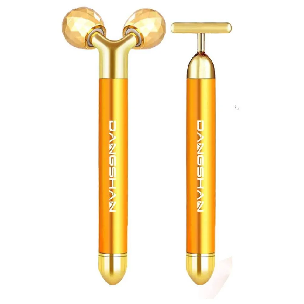 Facial massage set Dangshan 2-in-1 Electric Face Massager 24k Golden, gold