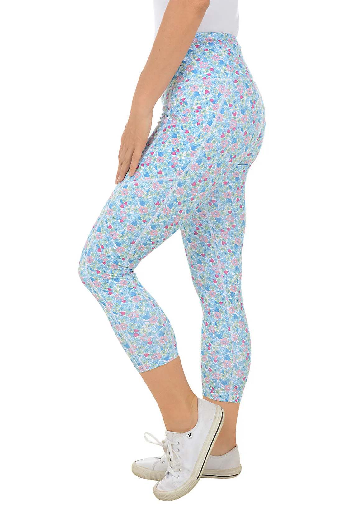 Floral Capri Performance Legging