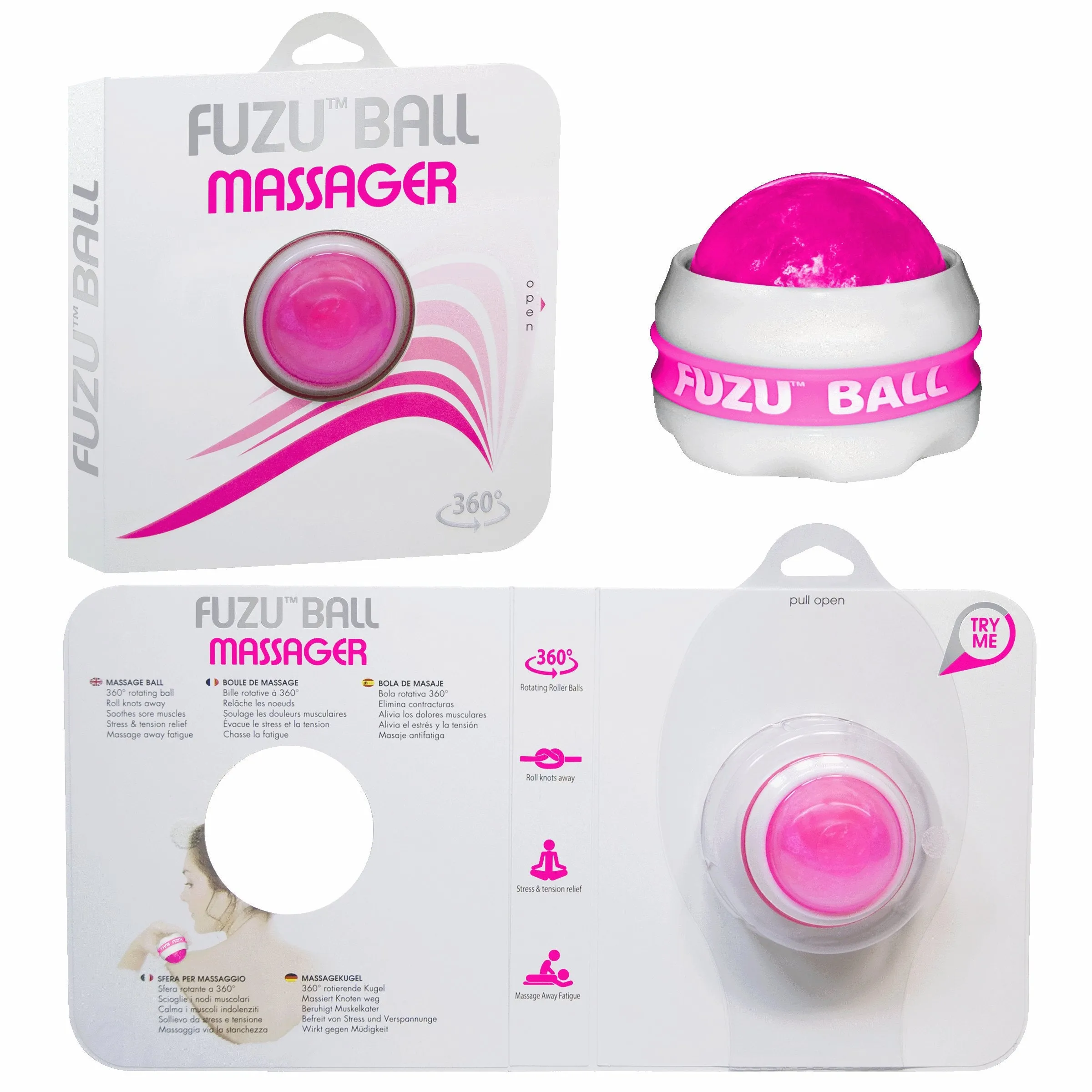 Fuzu Roller Ball Neon Pink