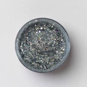 Galexie Glister Tinsel" Silver Glitter Gel - Hair Face And Body