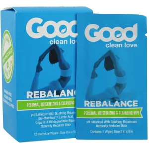 GOOD CLEAN LOVE - Rebalance Personal Moisturizing & Cleansing Wipes - 12 Wipes