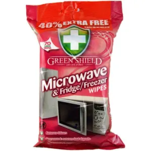 Green Shield Anti-Bacterial Microwave and Fridge Wipes, 70 Pack