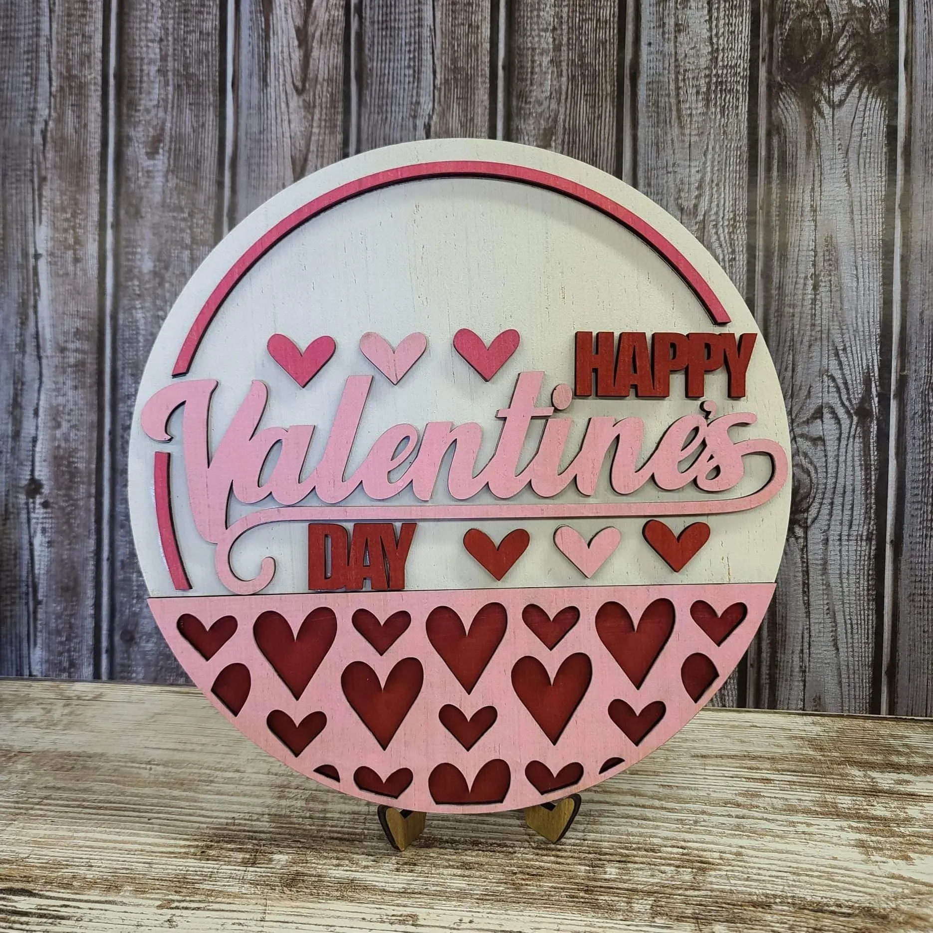 Happy Valentine’s Day round DIY KIT without supplies