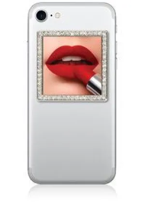 iDecoz Silver Square Glitz Phone Mirrors