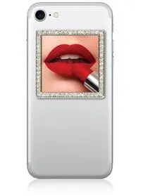 iDecoz Silver Square Glitz Phone Mirrors