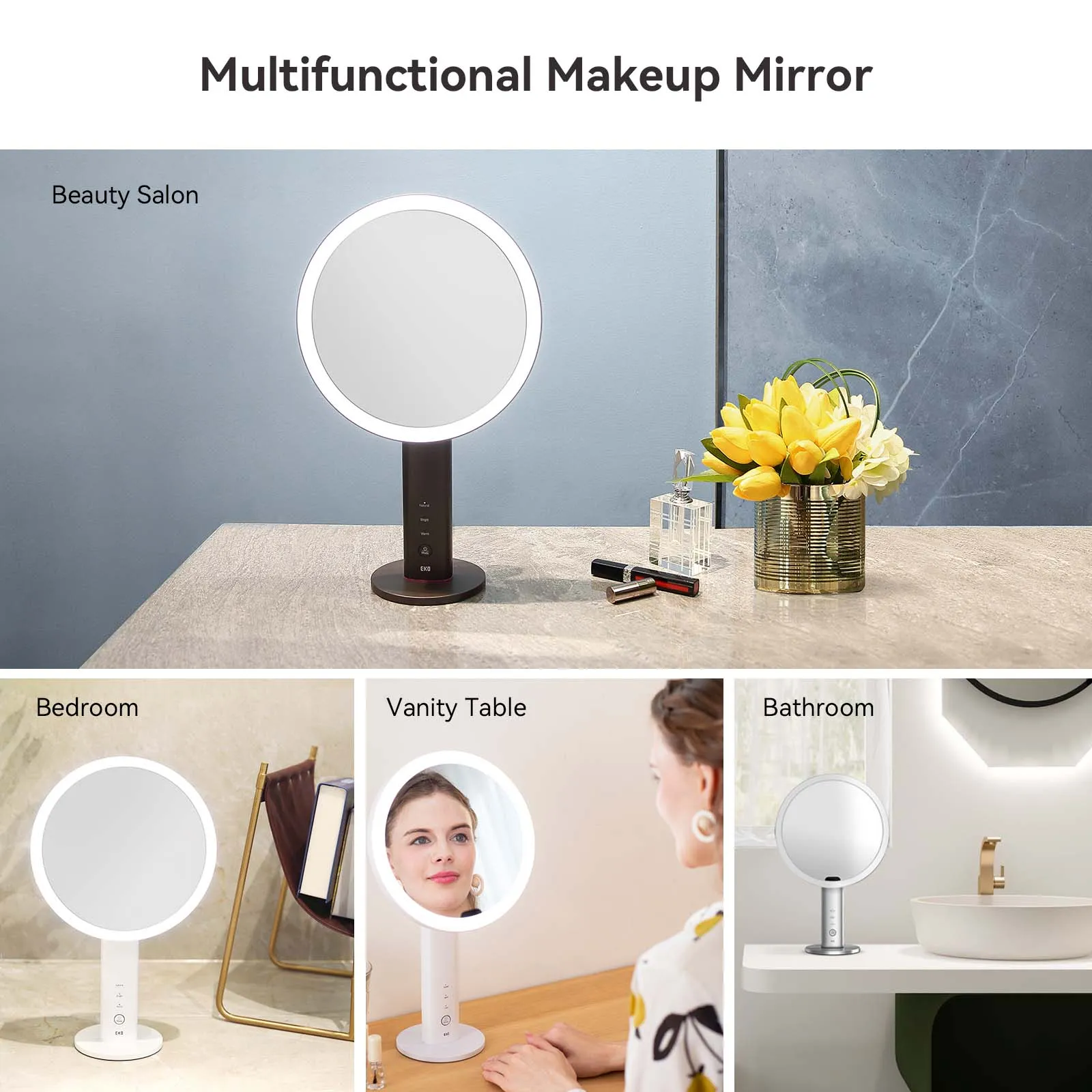 iMira Ultra Clear 8" Sensor Mirror - White 1X/5X