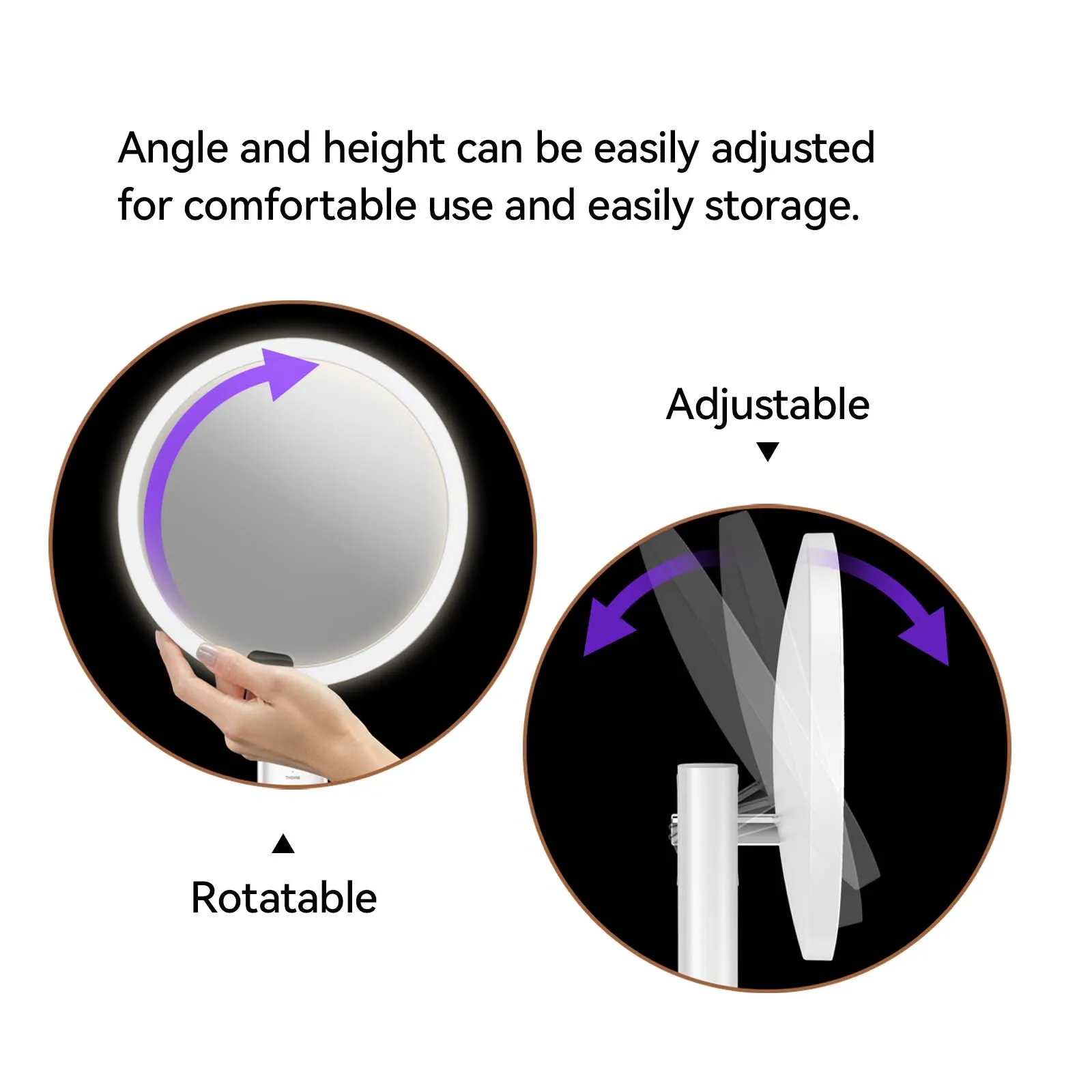 iMira Ultra Clear 8" Sensor Mirror - White 1X/5X