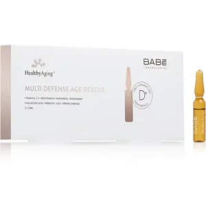 Laboratorios Babé Multi Defense Age Rescue Ampoules Healthy  Aging  Regenerating Revitalizing and rejuvenating effect Firming and moisturizing skin anti-wrinkle bubbles 7 ampoules of 2 ml - pack of 7 pcs .  Babé Laboratorios