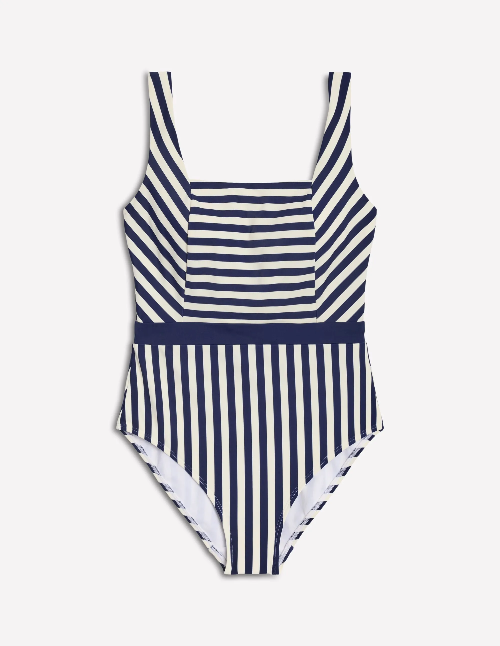 Lefkada Square Neck Swimsuit-Navy/Ivory