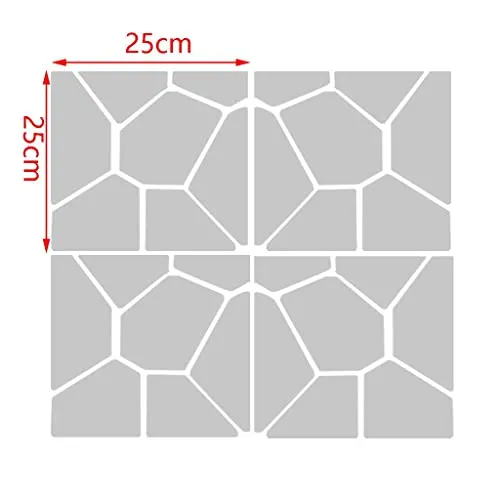 LICHTS 28Pcs 3D Acrylic Decal Mirror Sticker Wall Stickers Decal Home Decor Silver