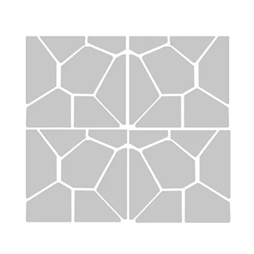 LICHTS 28Pcs 3D Acrylic Geometry Mirror Wall Sticker Home Art Decal Decor Silver