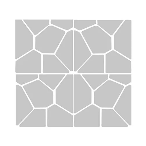 LICHTS 28Pcs 3D Acrylic Geometry Mirror Wall Sticker Home Art Decal Decor Silver