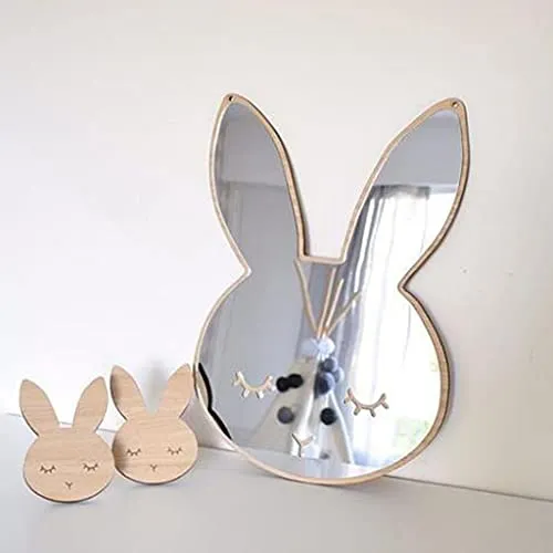 LICHTS Children Acrylic Wall Mirror with Rope Hanging Baby Room Decorative B Style