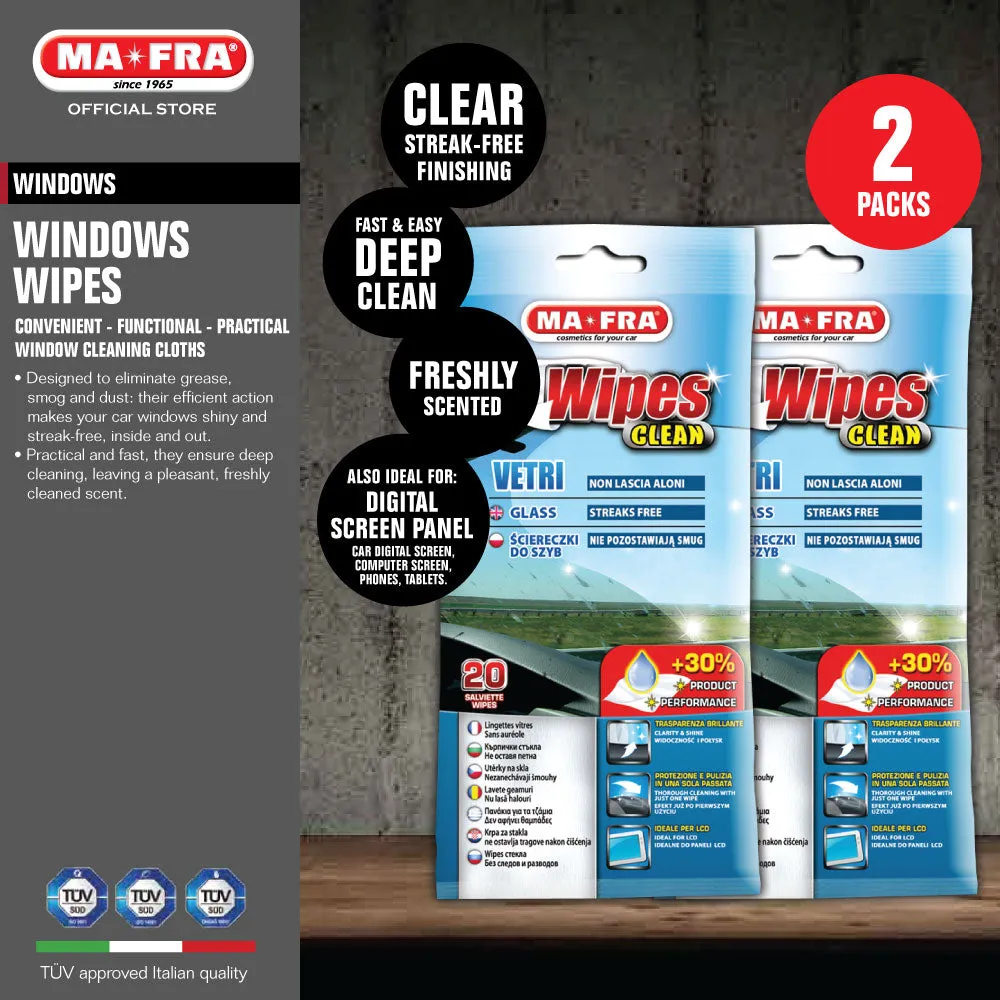 Mafra Glass Wipes 20's