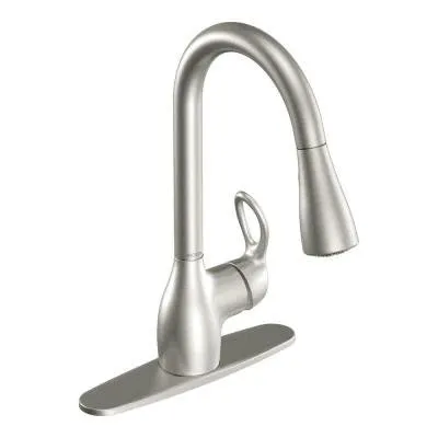 Moen Kleo Single-Handle Pull-Down Sprayer Kitchen Faucet with Reflex in Spot Resist Stainless