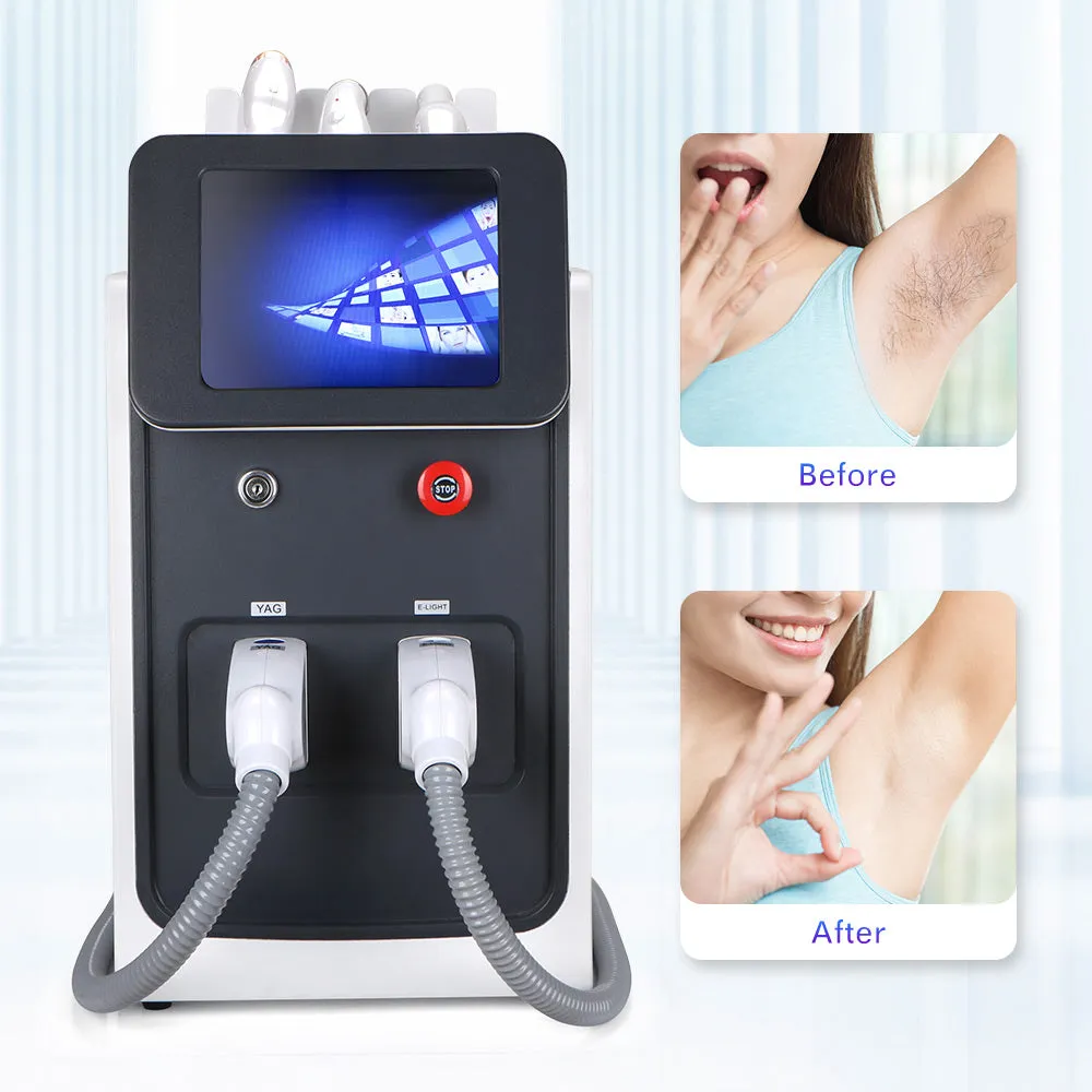 Professional  3 In 1 SHR Elight IPL Permanent Hair Removal YAG Laser Tattoo Remove SPA Beauty Device
