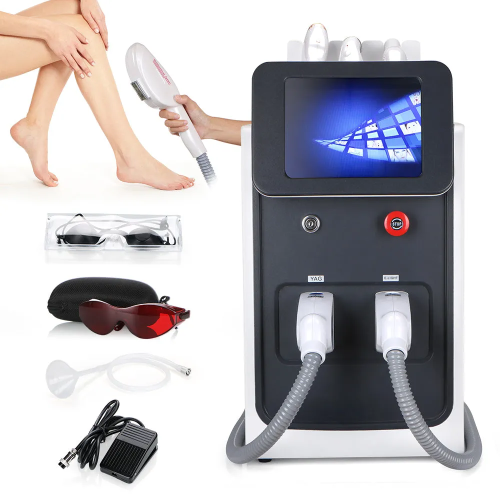 Professional  3 In 1 SHR Elight IPL Permanent Hair Removal YAG Laser Tattoo Remove SPA Beauty Device