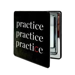 "Practice, Practice, Practice" Compact Mirror | Retro Collection