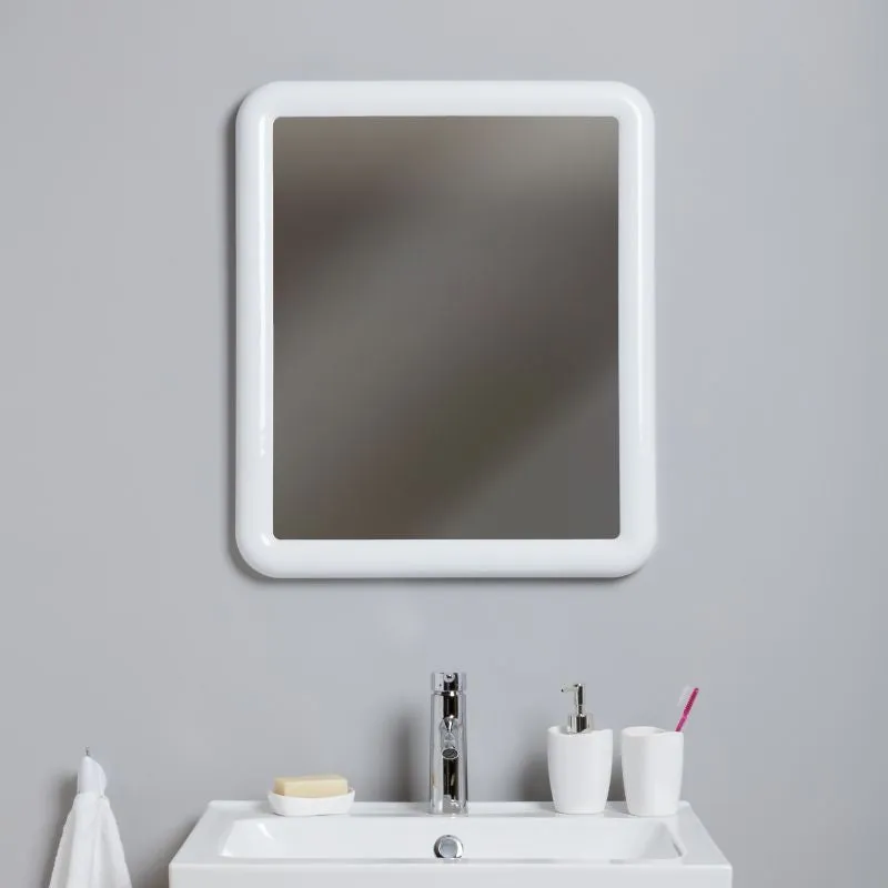 Rectangular Mirror 650x550 White