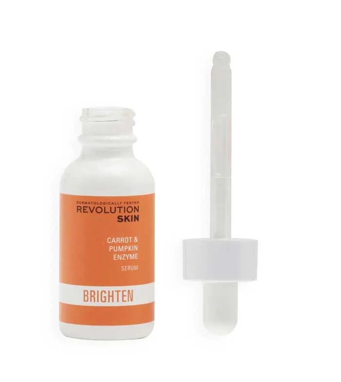 Revolution Skincare - Sérum facial iluminador Brighten - Extracto de zanahoria y enzima de calabaza