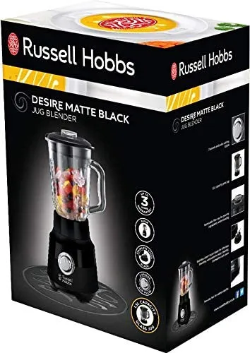 Russell Hobbs, Desire Jug Blender, 1.5 Litre, Matte Black