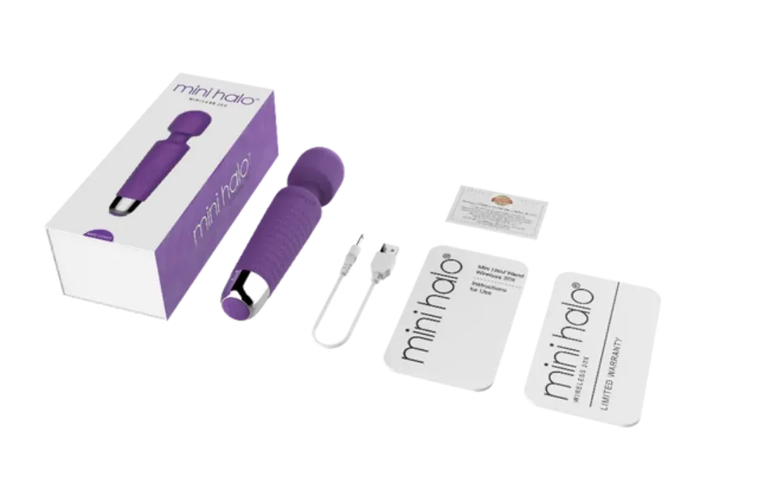 Shibari ''Mini Halo'' 20X Multi-Speed Wand -Purple