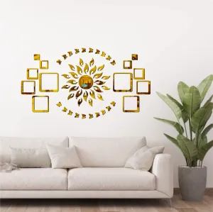 Sun 12 Square 20 Butterfly Golden Wall Mirrors|Acrylic Stickers|Mirrors|Wall Mirror Stickers|Wall Mirror Decor|Stickers for Wall|Sticker Mirror|Acrylic Mirror|Mirror for Wall|Mirror Stickers.15