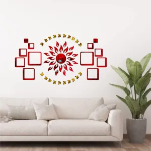 Sun 12 Square 20 Butterfly Red Wall Mirrors|Acrylic Stickers|Mirrors|Wall Mirror Stickers|Wall Mirror Decor|Stickers for Wall|Sticker Mirror|Acrylic Mirror|Mirror for Wall|Mirror Stickers.21