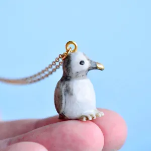 Tiny Penguin Porcelain Necklace