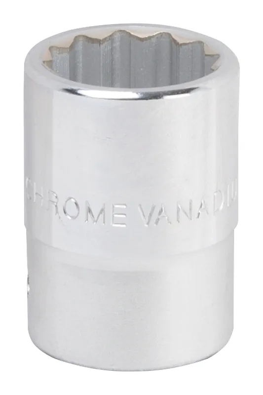 Vulcan MT-SM6026 Drive Socket, 26 mm Socket, 3/4 in Drive, 12-Point, Chrome Vanadium Steel, Chrome :EA: QUANTITY: 1