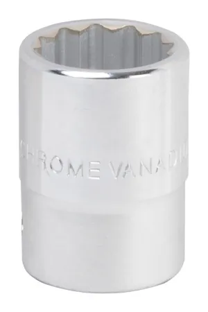 Vulcan MT-SM6026 Drive Socket, 26 mm Socket, 3/4 in Drive, 12-Point, Chrome Vanadium Steel, Chrome :EA: QUANTITY: 1