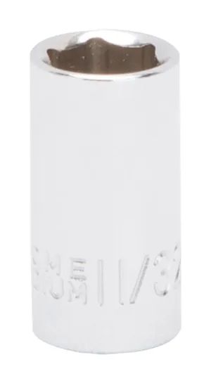 Vulcan MT6484042 Drive Socket, 11/32 in Socket, 1/4 in Drive, 6-Point, Chrome Vanadium Steel, Chrome :EA: QUANTITY: 1