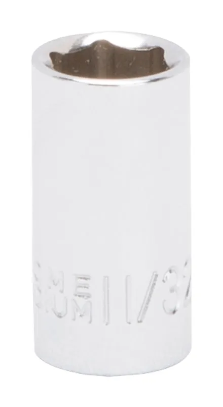 Vulcan MT6484042 Drive Socket, 11/32 in Socket, 1/4 in Drive, 6-Point, Chrome Vanadium Steel, Chrome :EA: QUANTITY: 1