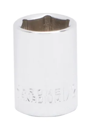 Vulcan MT6485775 Drive Socket, 1/2 in Socket, 1/4 in Drive, 6-Point, Chrome Vanadium Steel, Chrome :EA: QUANTITY: 1